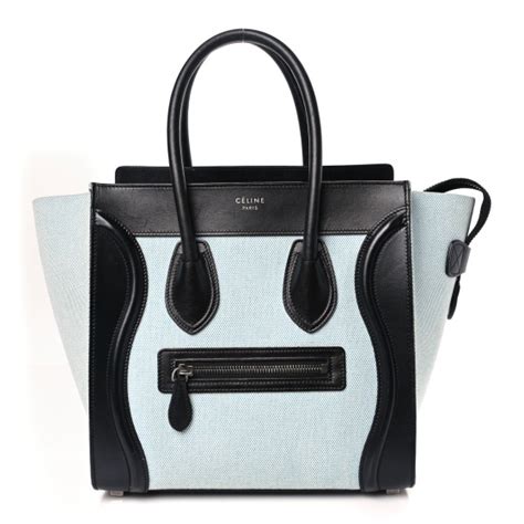 celine bi-color luggage trim|CELINE Textile Smooth Calfskin Micro Bi.